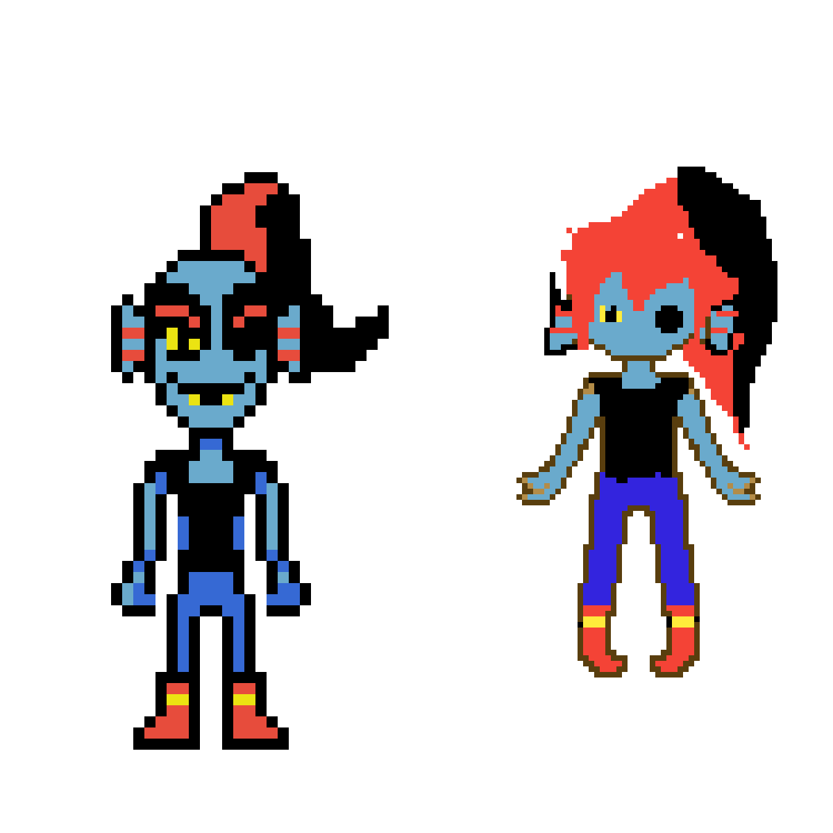 Undyne chibi version by LoveUndertale