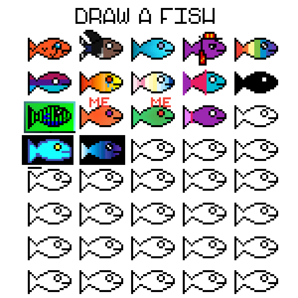 Editing color your fish - Free online pixel art drawing tool - Pixilart