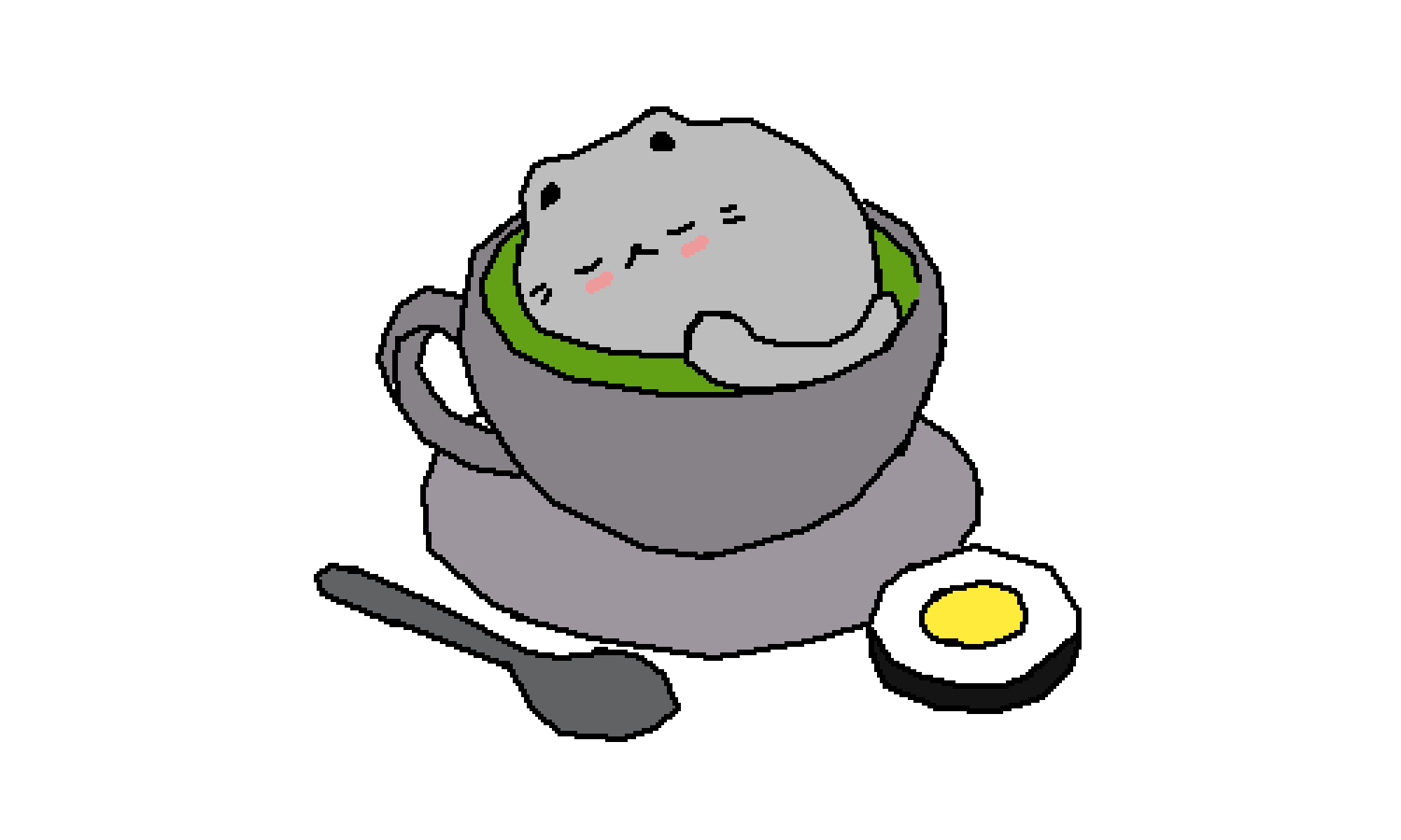 Pixilart Coffee Cat base by dr3amn0tF0und