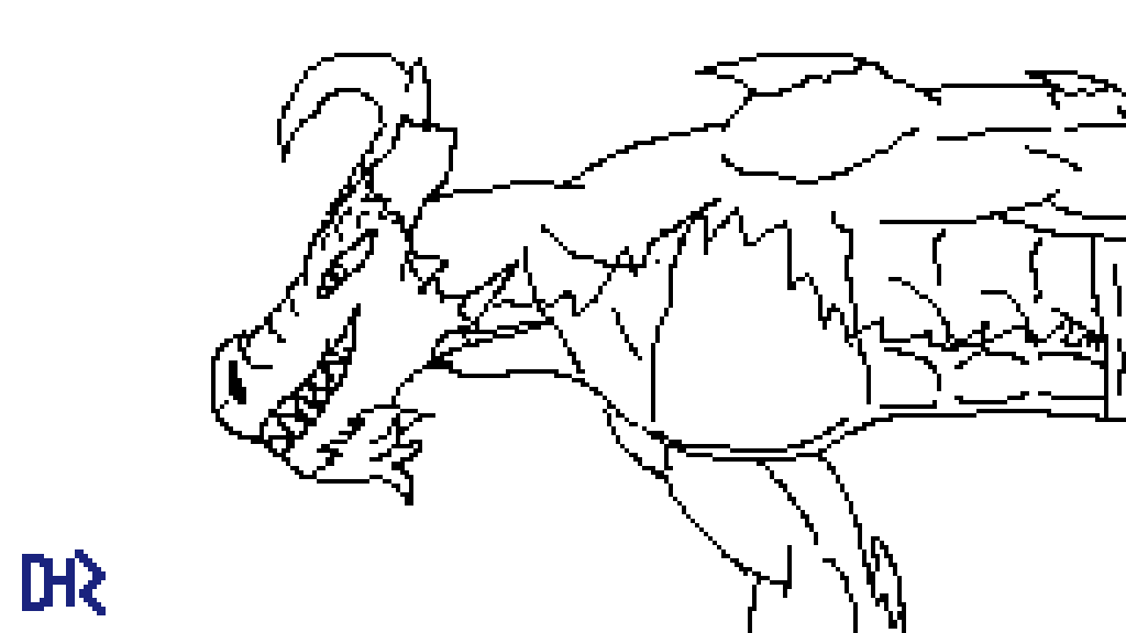 Humanoid Dragon draw by DweltHerotron