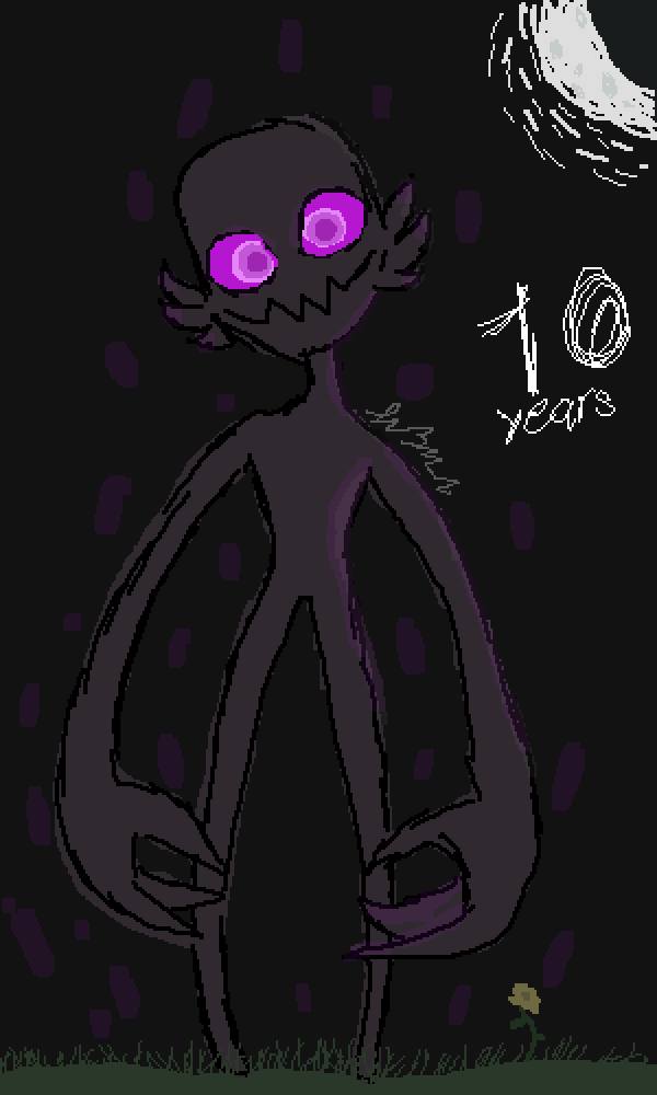 Pixilart 10 years of Minecraft Enderman by TheHolyPeanut
