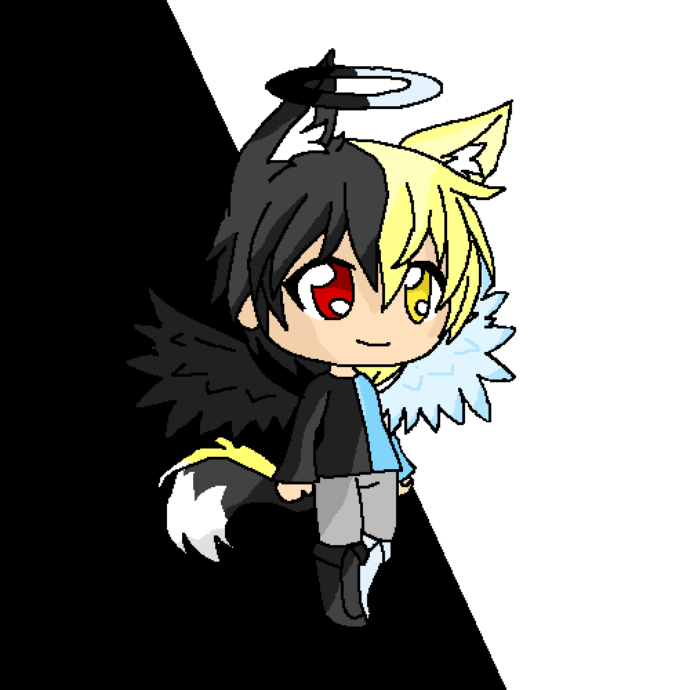 Pixilart Half and Half by 24946