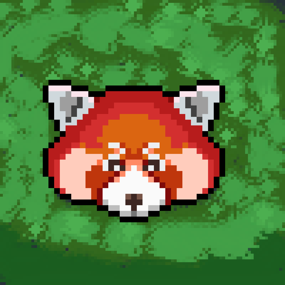 Pixilart Red panda in bushes by Catzilla122805