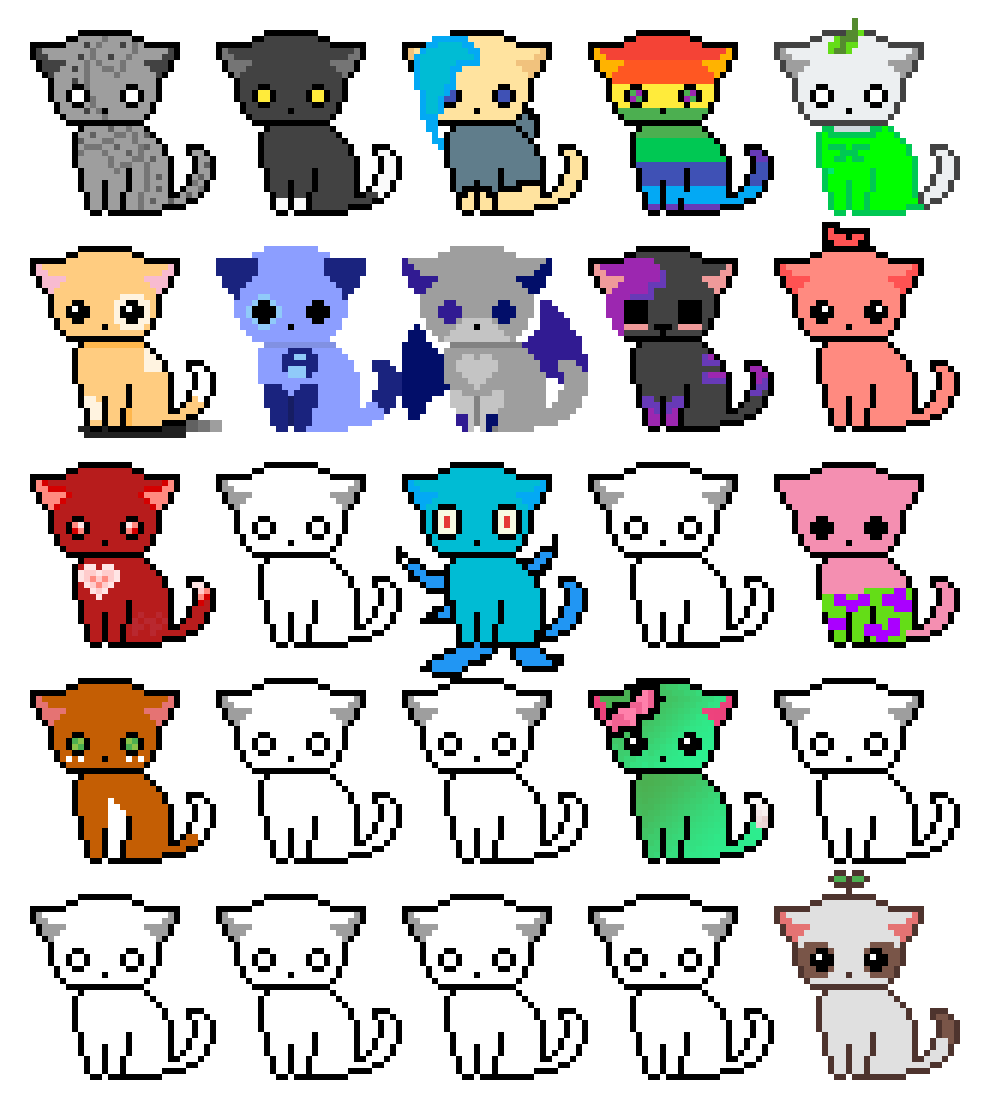 Editing Draw a Cat! Free online pixel art drawing tool Pixilart