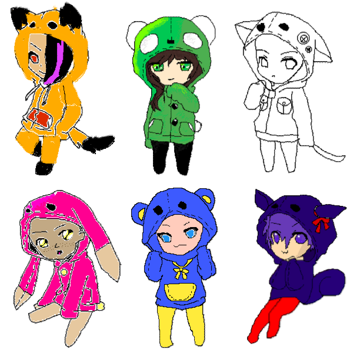 Editing Kawaii bunny girl - Free online pixel art drawing tool - Pixilart