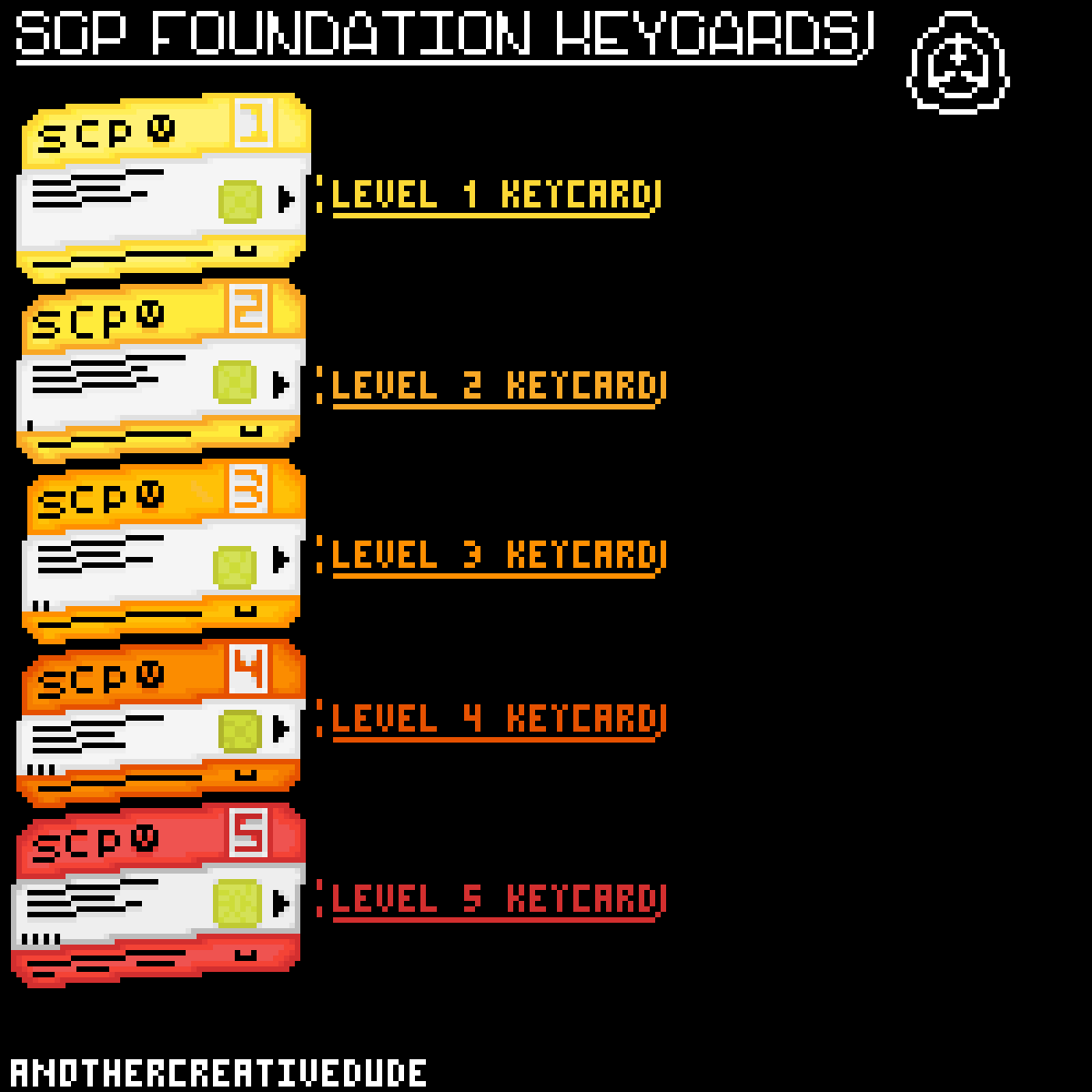 Pixilart SCP Foundation Keycards Clearences 1 5 By SCPpixel Pixilart SCP Foundation Keycards Clearences 1 5 By SCPpixel