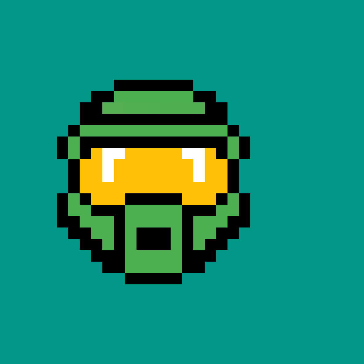 Master Chief Master Chief Helmet Pixel Art, HD Png Download 1197x1197