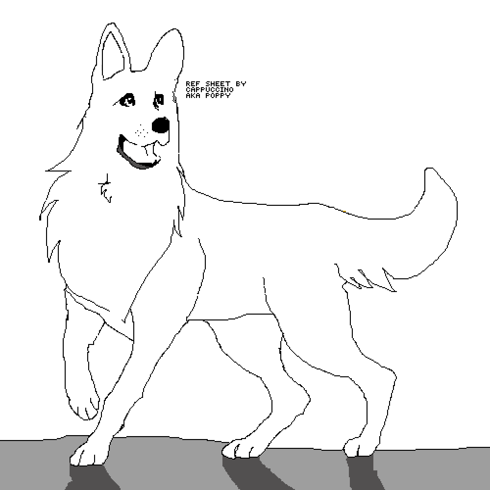 Pixilart - free canine ref sheet by P0ppy