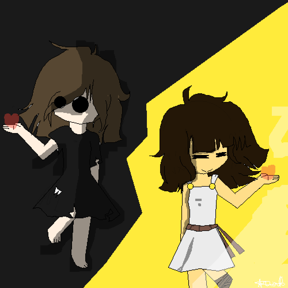 Pixilart Chara And Frisk Reapertale By AriaBluu pixilart-chara-and-frisk-reapertale-by-ariabluu
