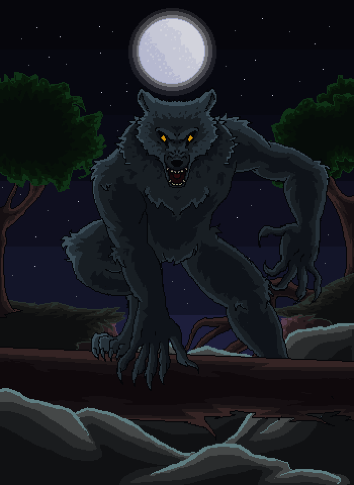 Pixilart Werewolf By Digtalrabbit