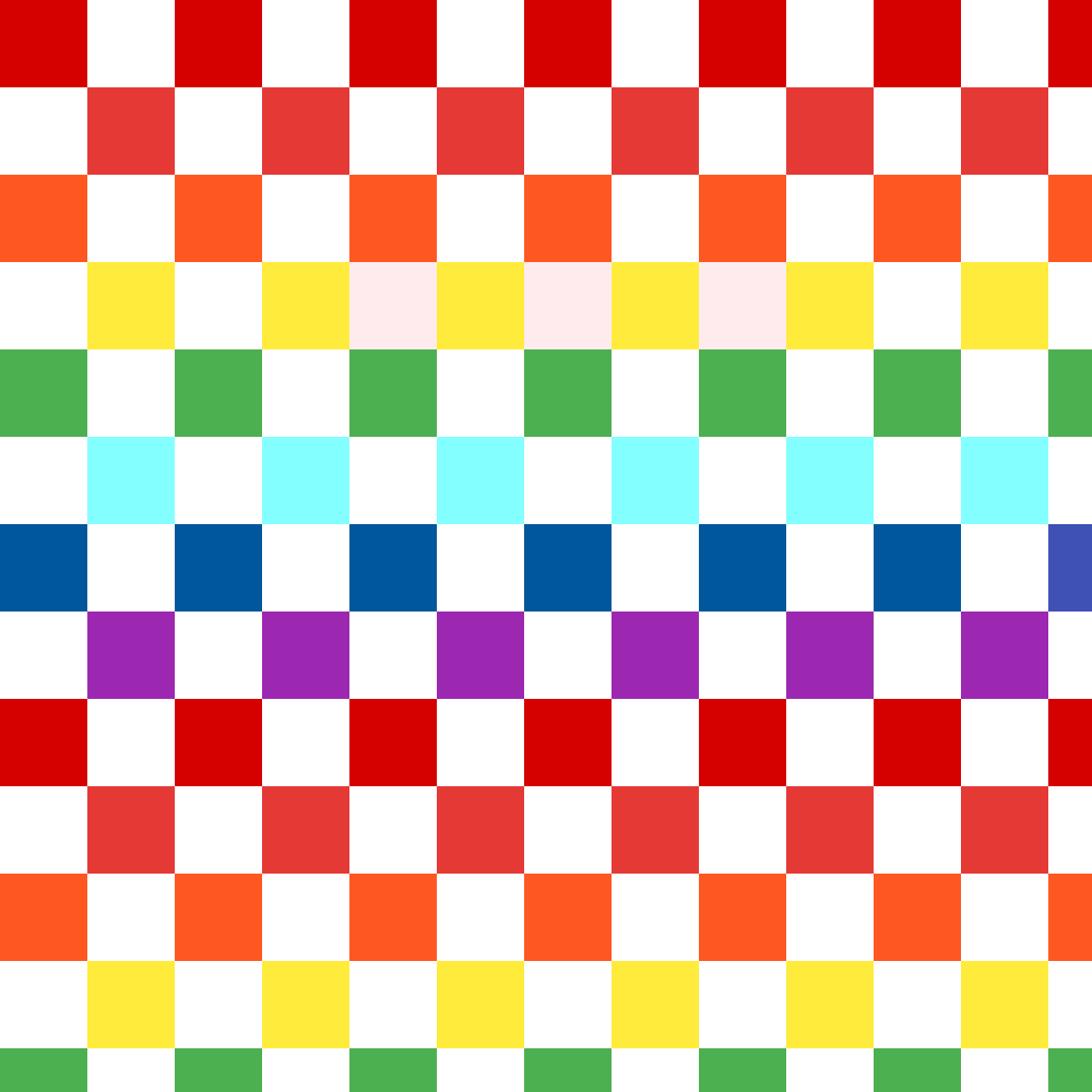 rainbow checkerboard