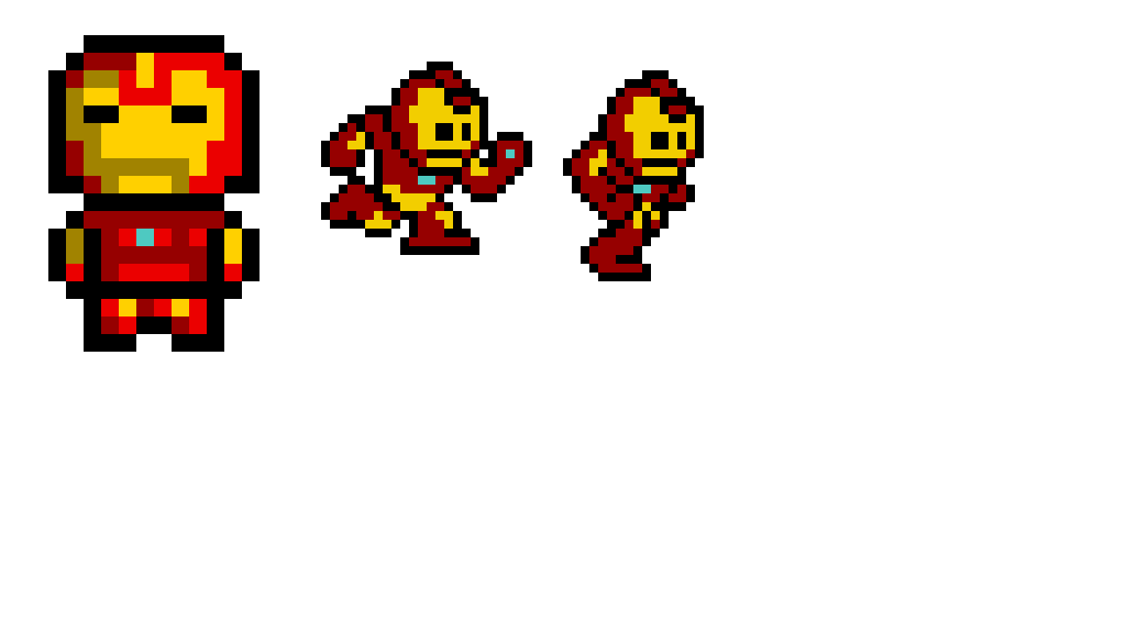 Editing Iron Man Running Free Online Pixel Art Drawing Tool Pixilart