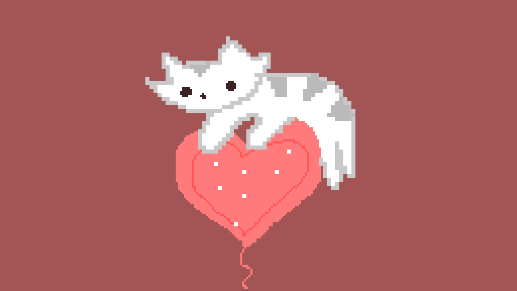Pixilart balloon cat♠︎ by FrostyRose