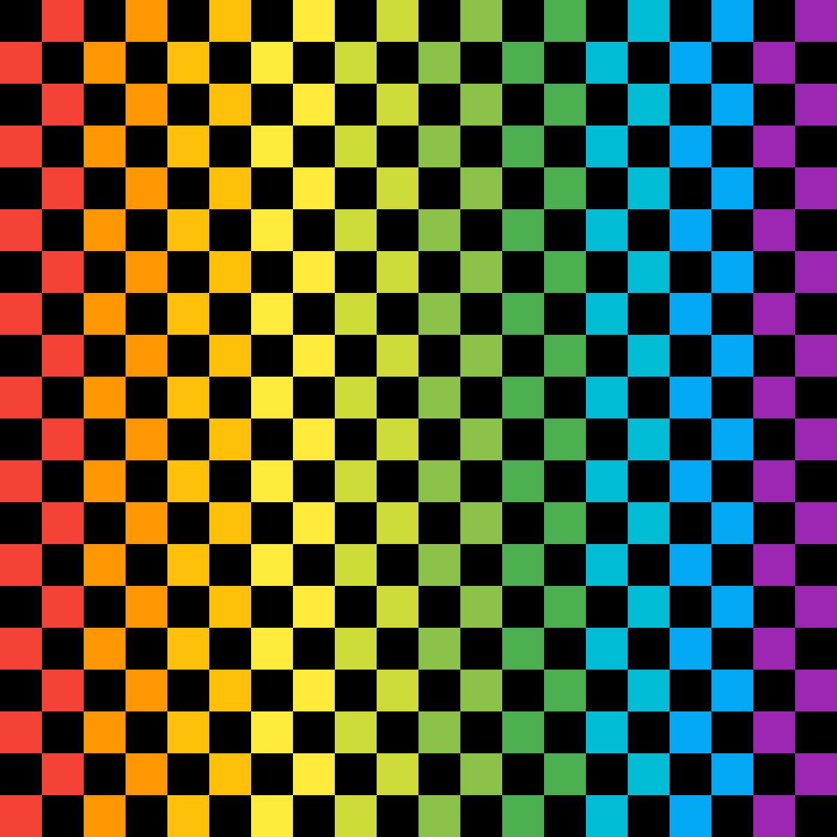 rainbow checkerboard