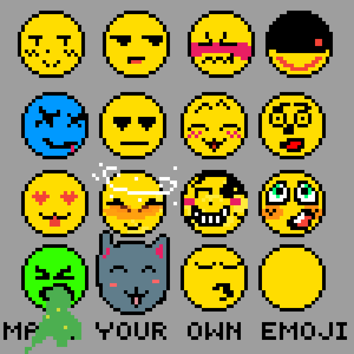 Editing Emojis Free online pixel art drawing tool Pixilart