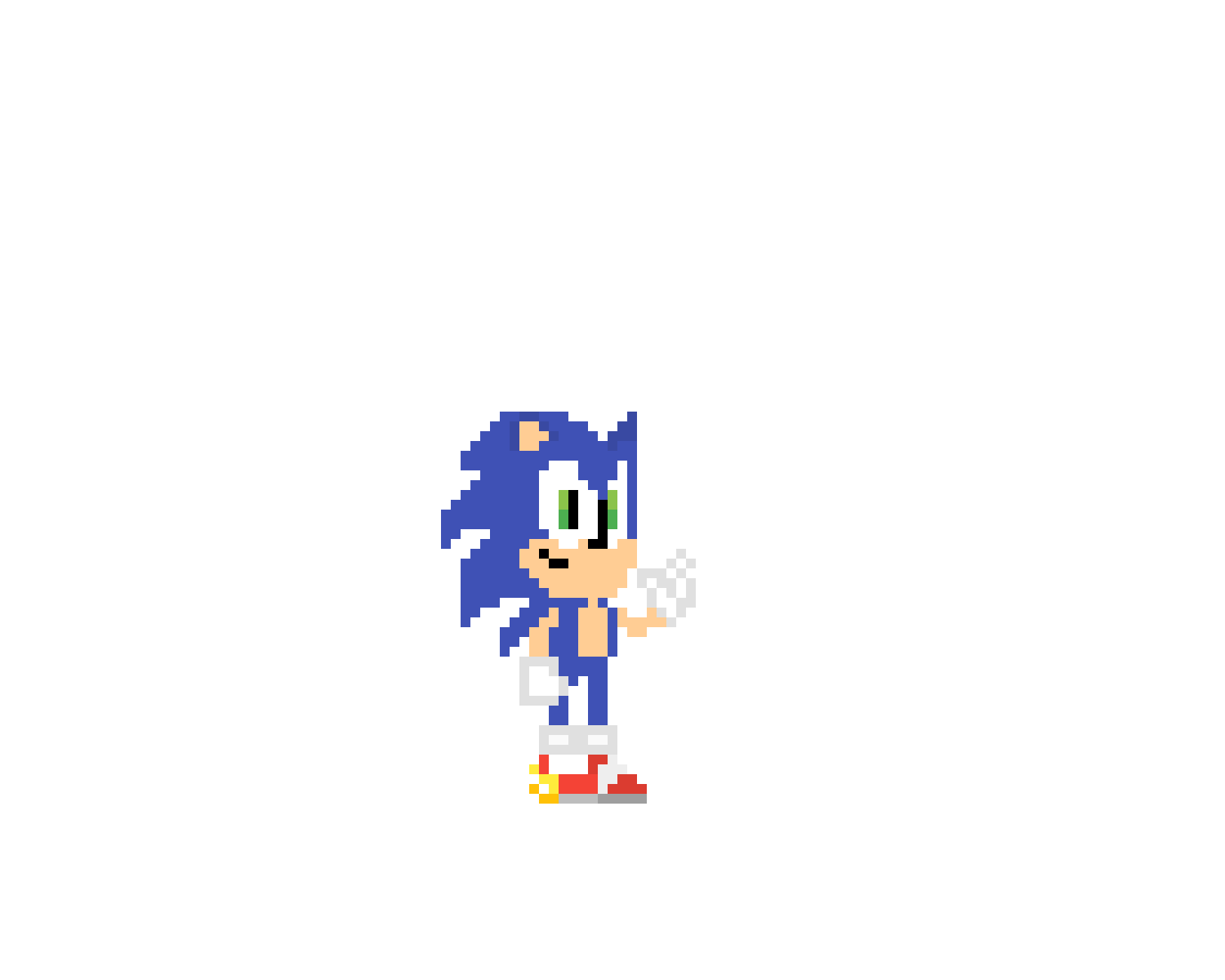Editing Simple Sonic Sprite - Free online pixel art drawing tool - Pixilart