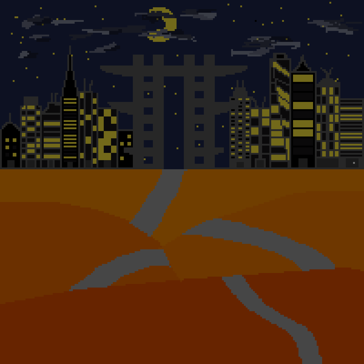 City at night by StubbyBuckle