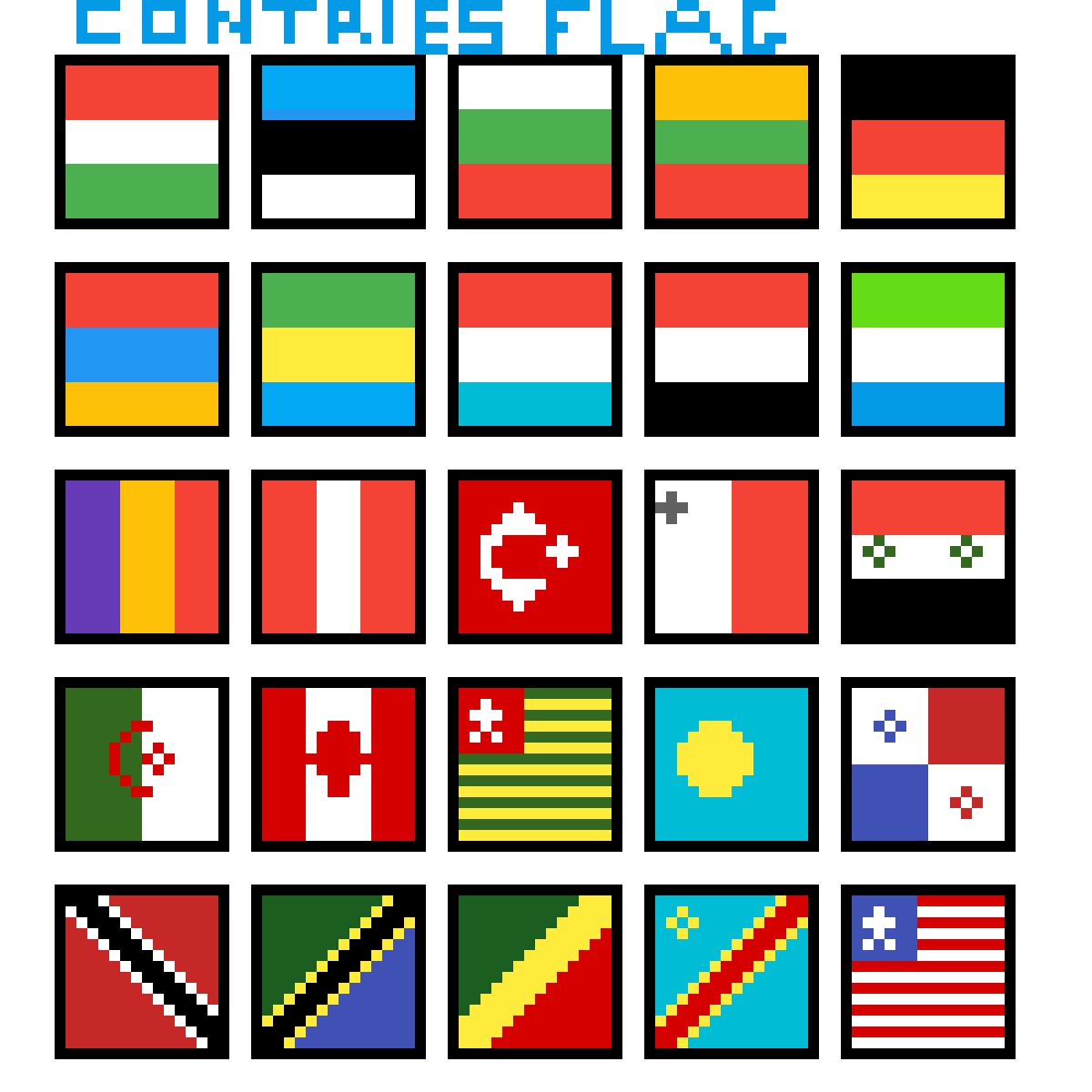 Pixilart Countries Flags by ClassyDanial