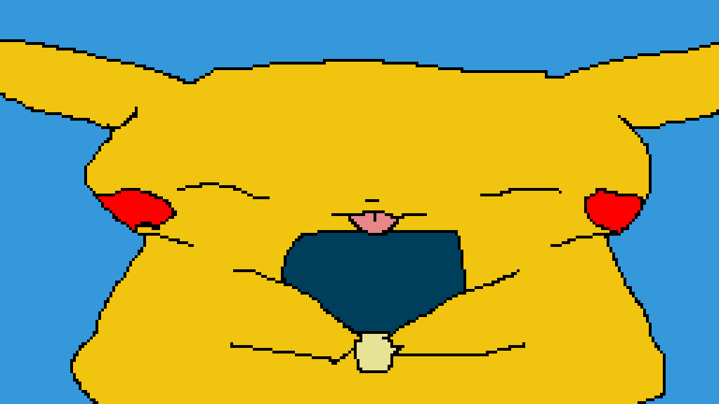 pixilart pikachu eats popsicle
