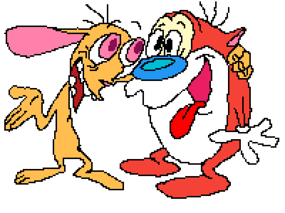 Pixilart Ren and Stimpy! by PixelPete