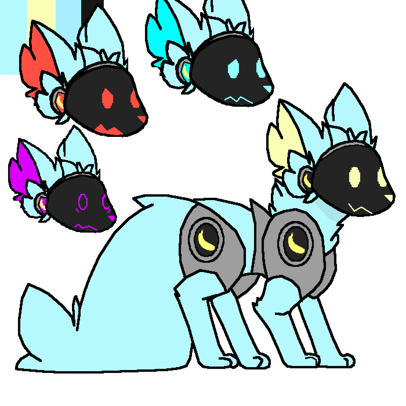 Pixilart - banana proto feral by BlueFox27