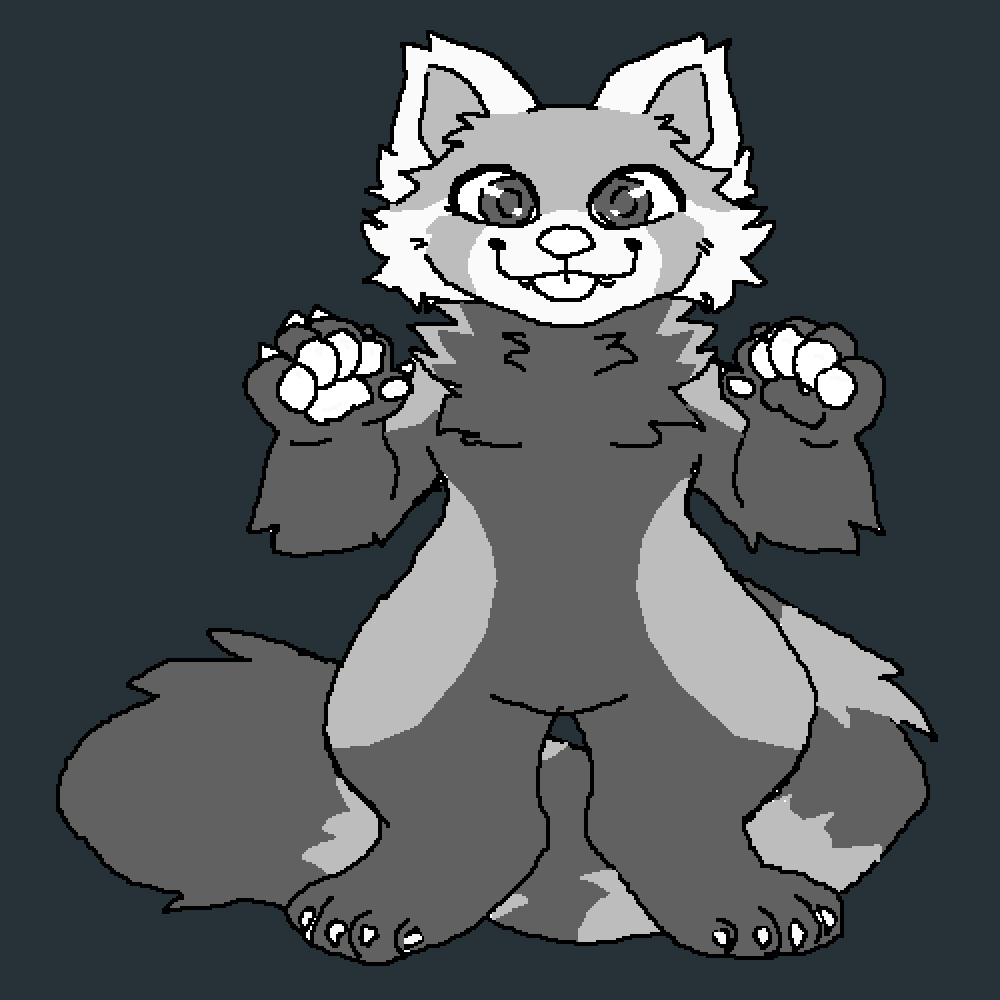 Pixilart - red panda base by lessomelon2