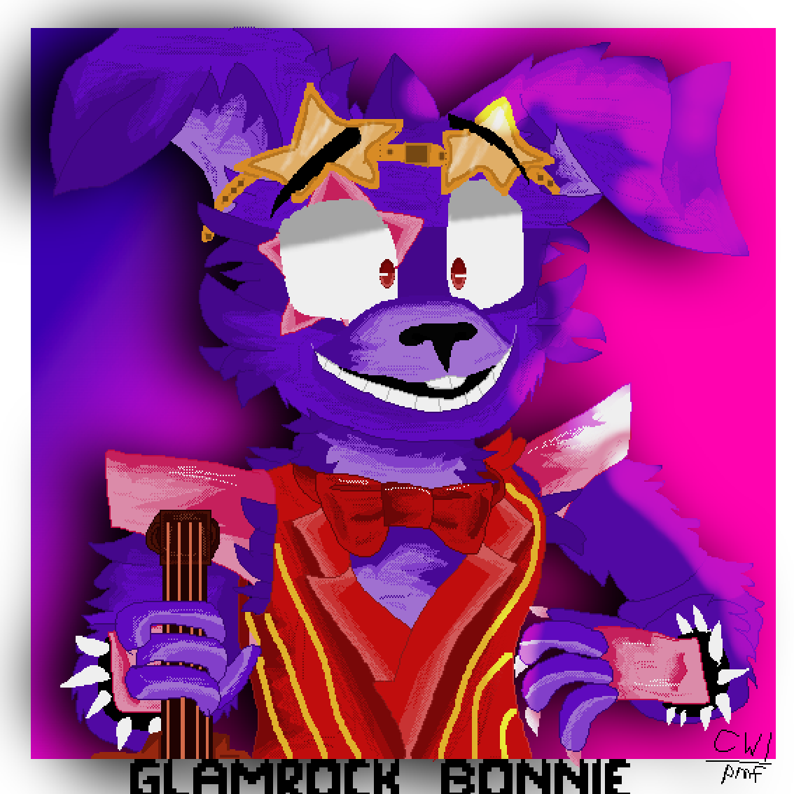 Pixilart - glam rock bonnie remake by Crystalwater1