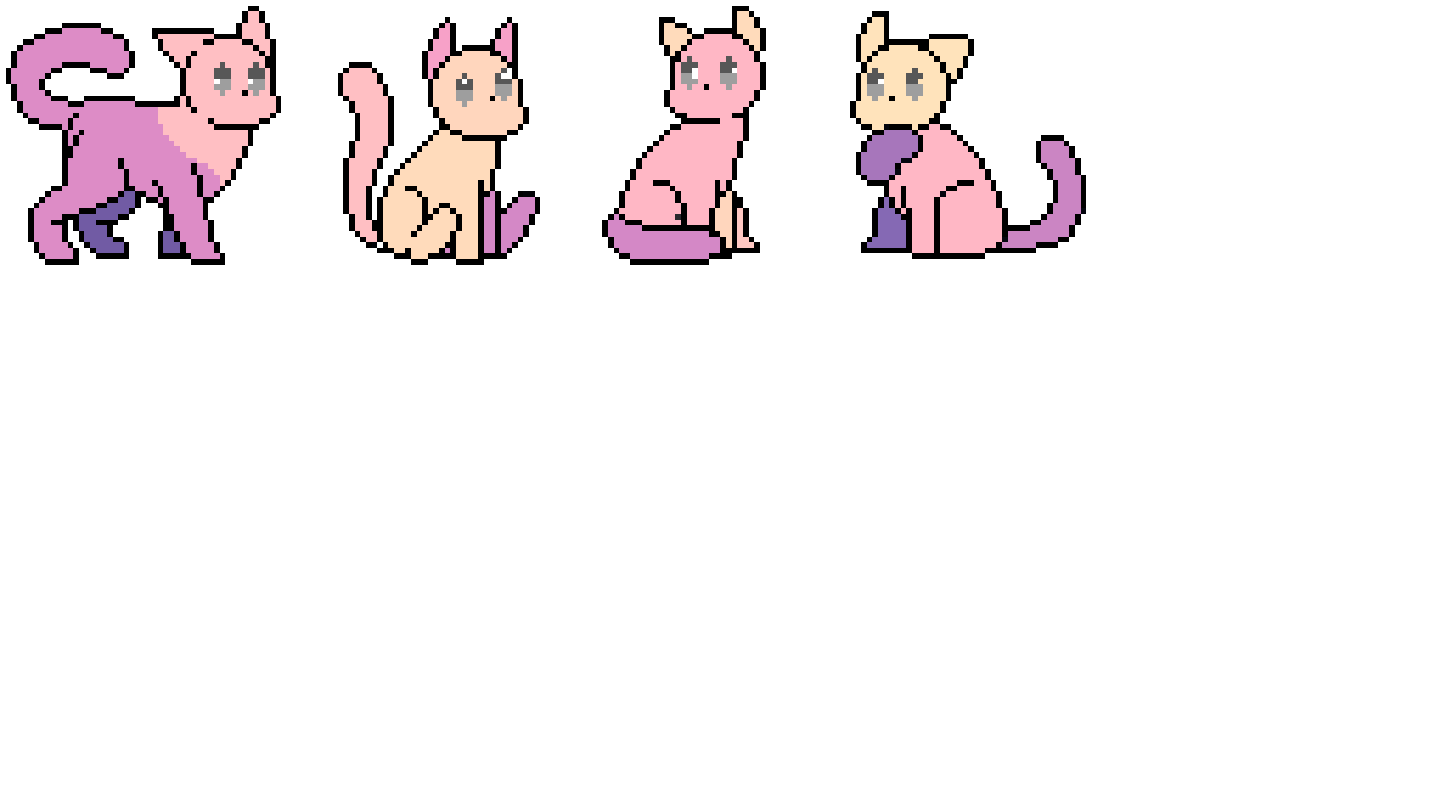 Pixilart - cat base with only palett by SleepyPeep