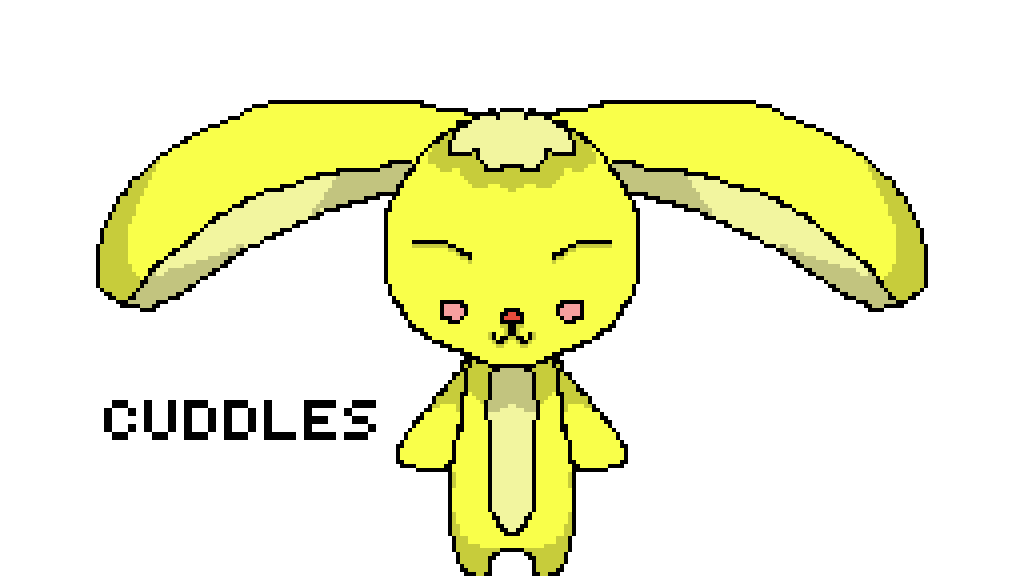 pixilart cuddles the rabbit chibi 3 by honksly