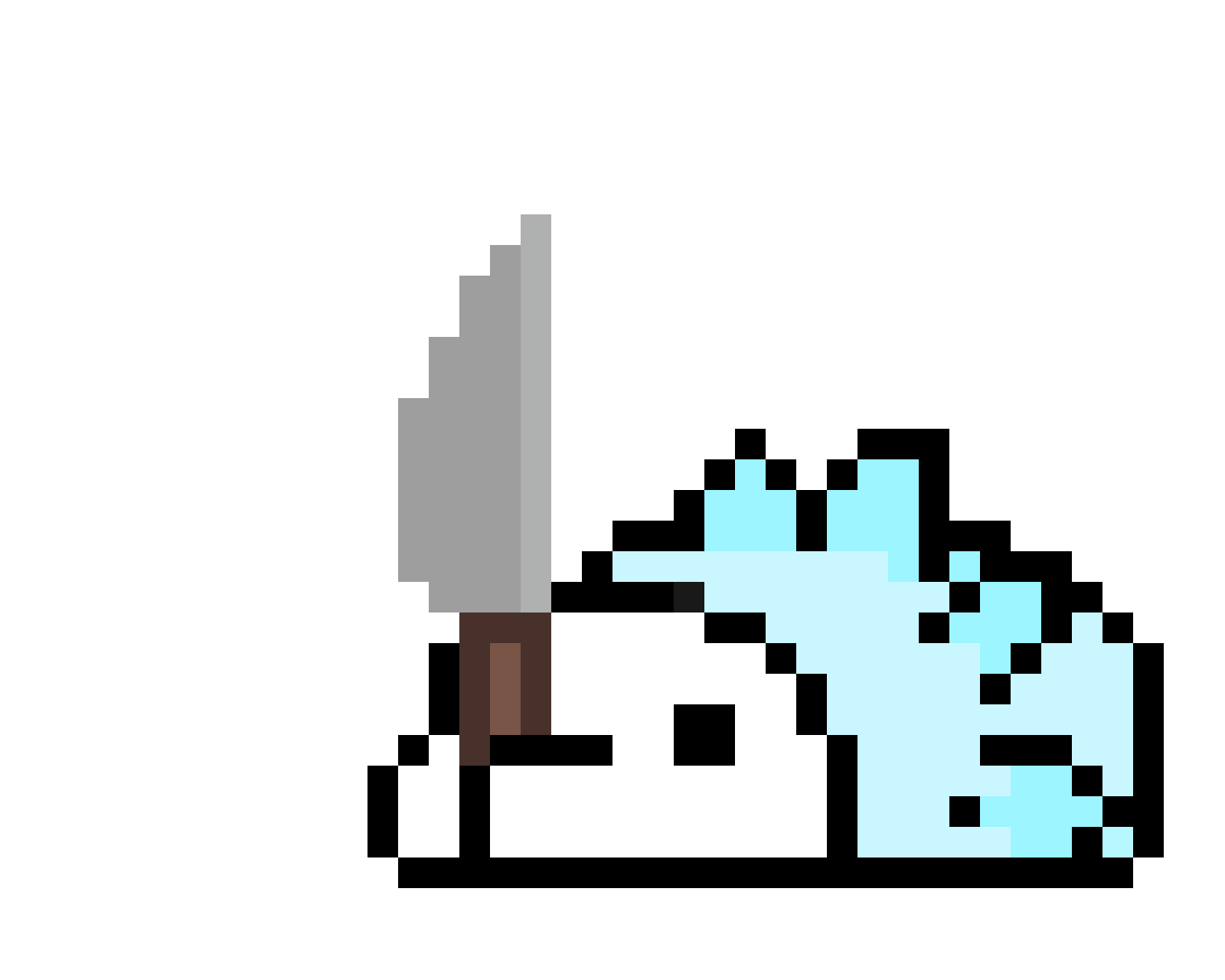 Pixilart - Snom w knife by Sans-enthusiast
