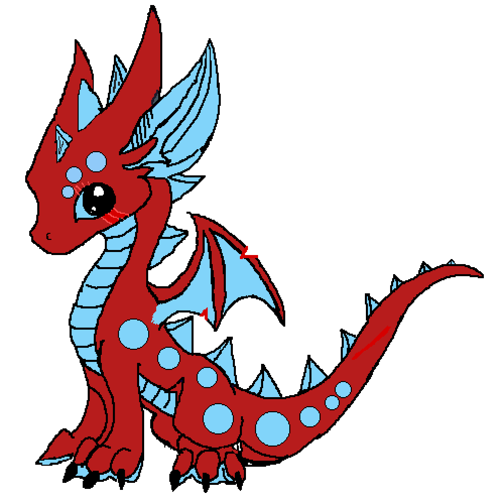 Pixilart - baby dragon by kit-kat-1001, image size:1000x1000