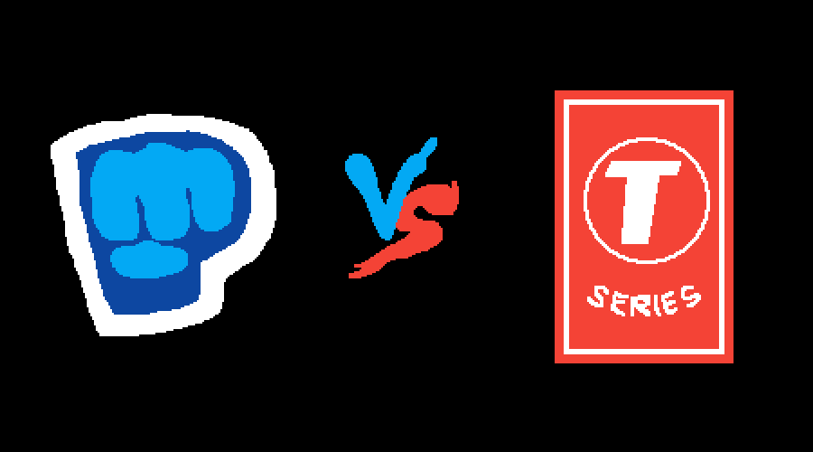 Pixilart - Pewdiepie VS T-Series by Master-Ducky