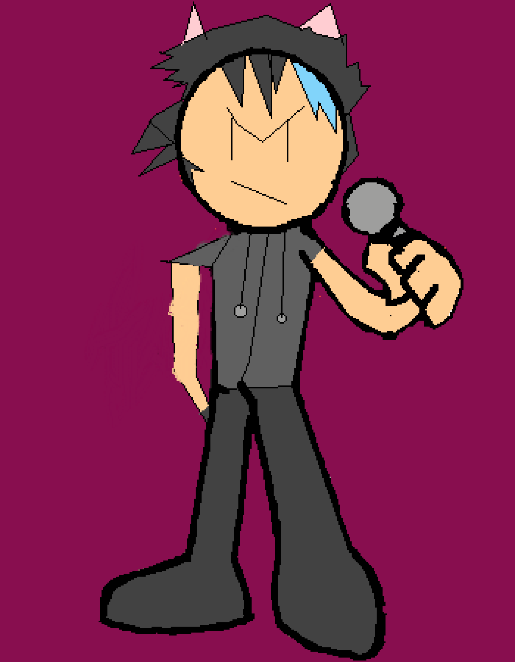 Pixilart my new oc in fnf but bad by thegaminglock2