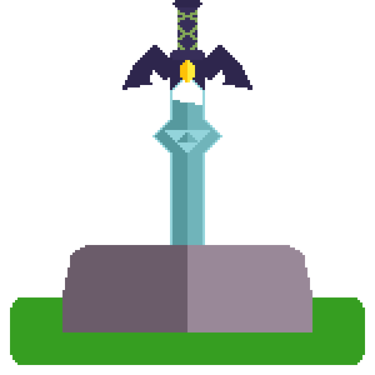 Pixilart 5 Frame Master Sword Shine by TrainerGhost24