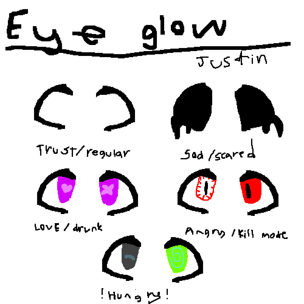 Pixilart My eye glow colors and there meanings by Transboyo
