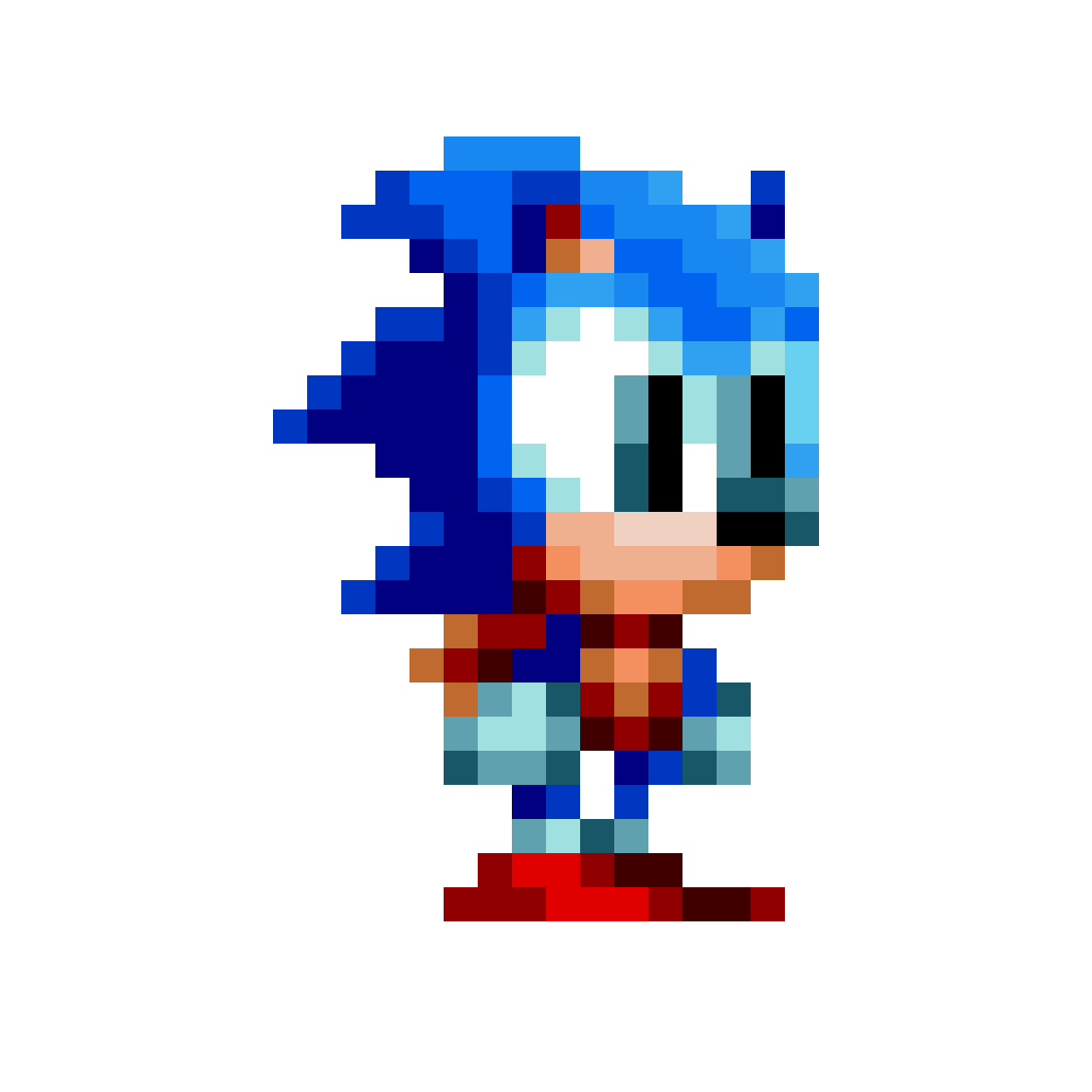 Draw Pixel Art Online - chibi sonic.