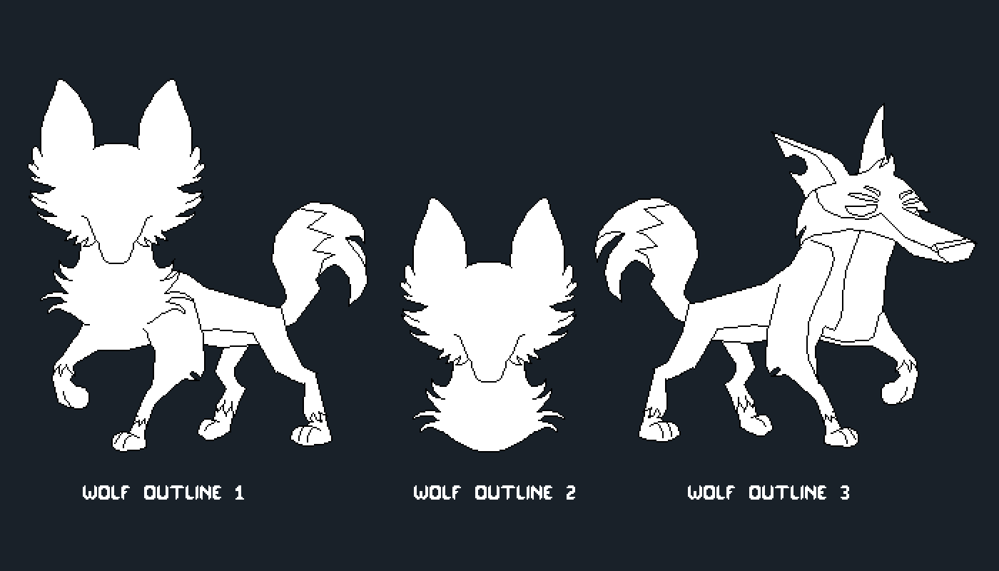 My Wolf Outlines by Oaks