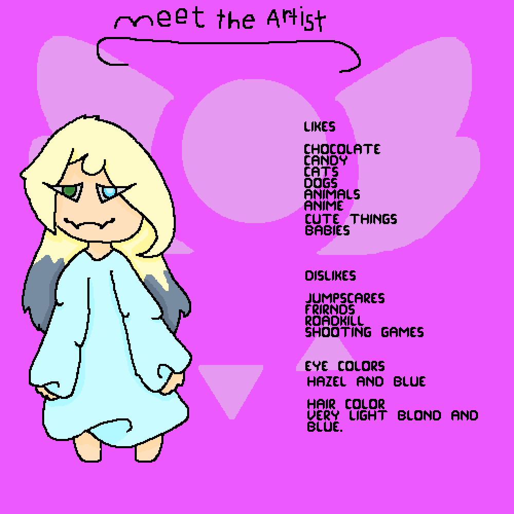 Pixilart Meet the artist by GoldenFlowers