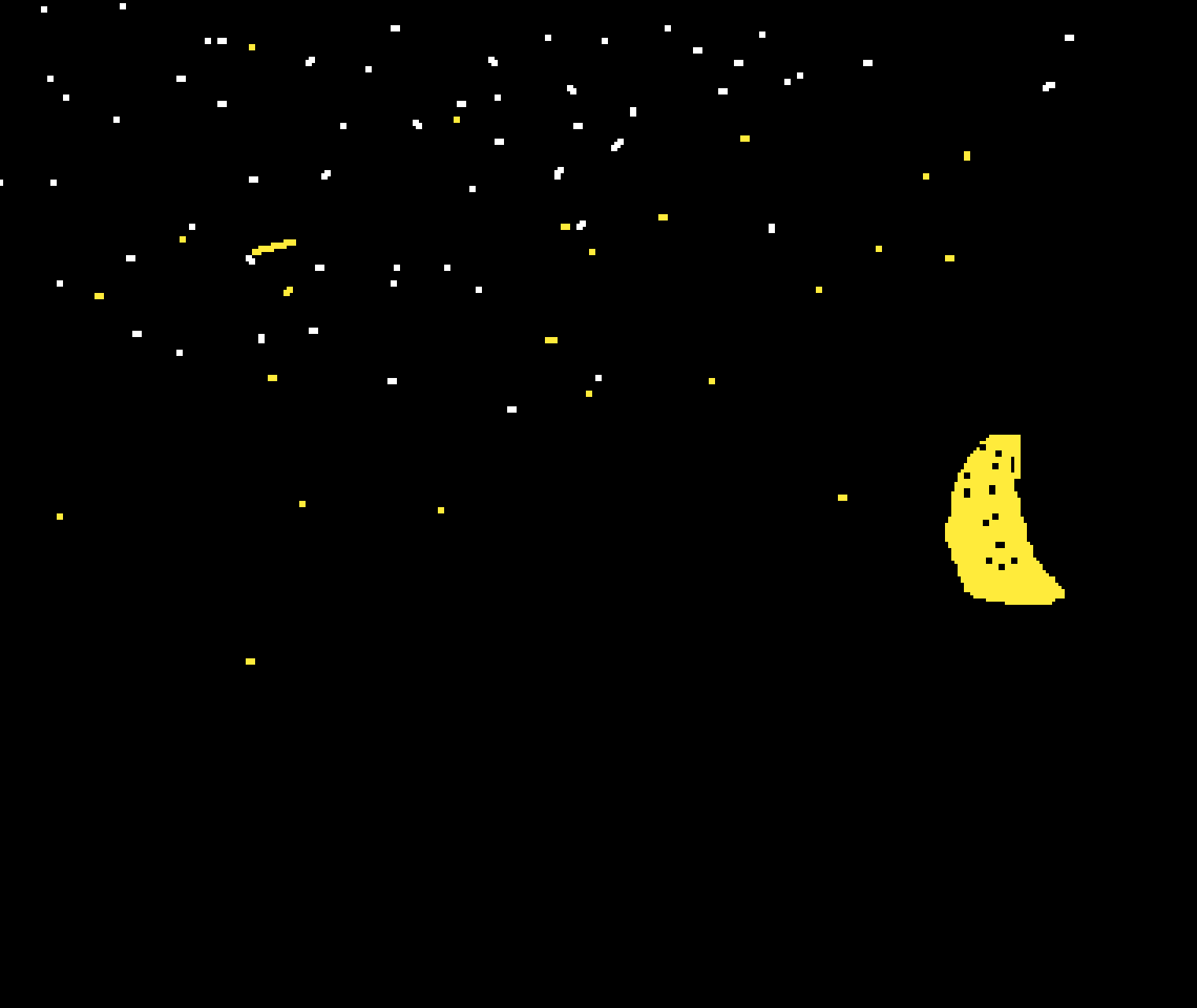 moon with stars