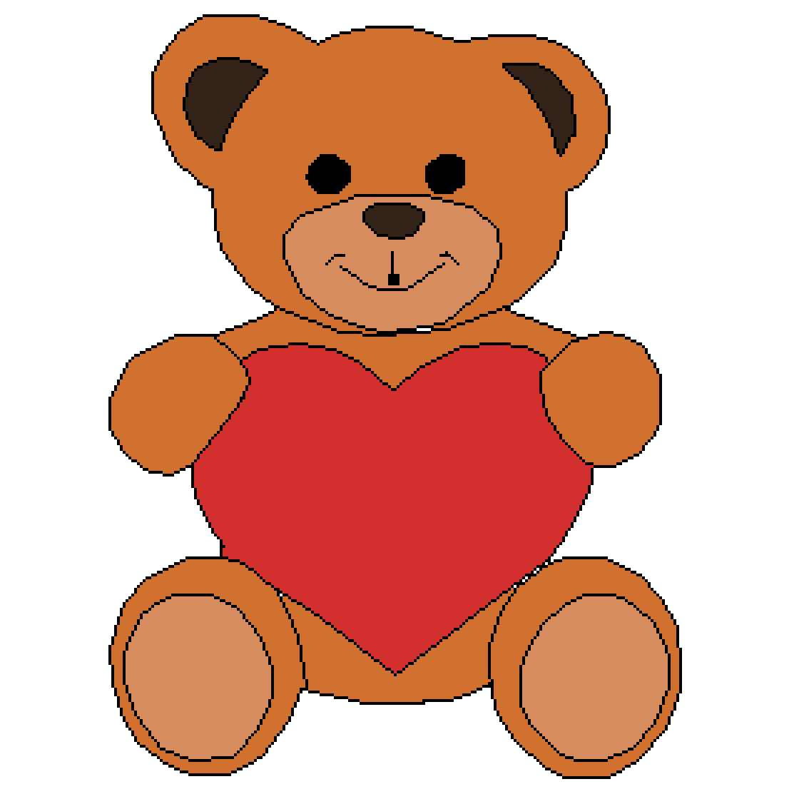 Pixilart - valentine s day bear by Luna-Afton258