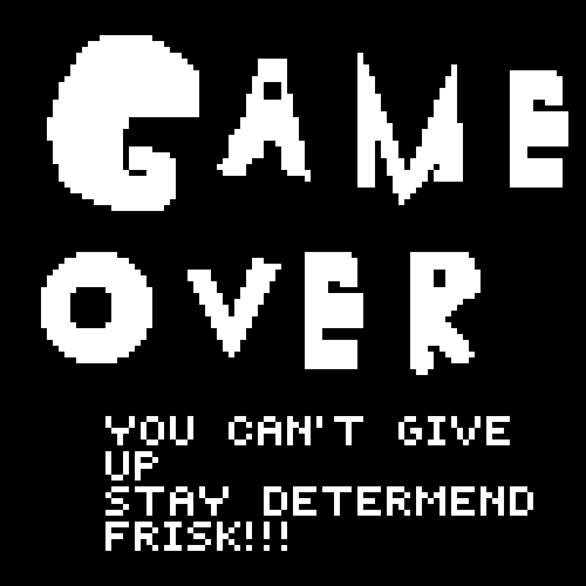 Pixilart - undertale game over screen by jbobby