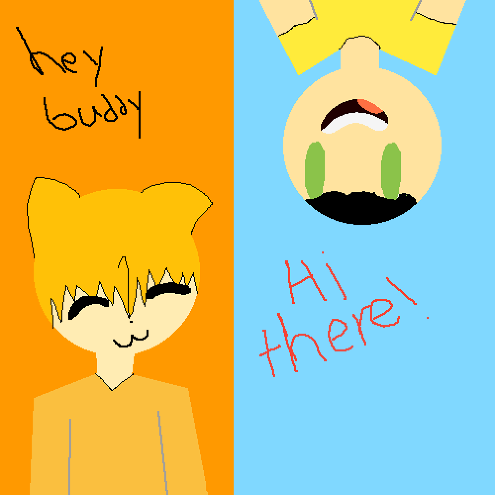 Pixilart hi buddy by lartofpixil