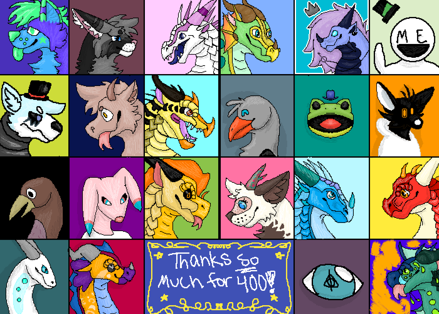 Pixilart - 400 follower drawing by JustXycle