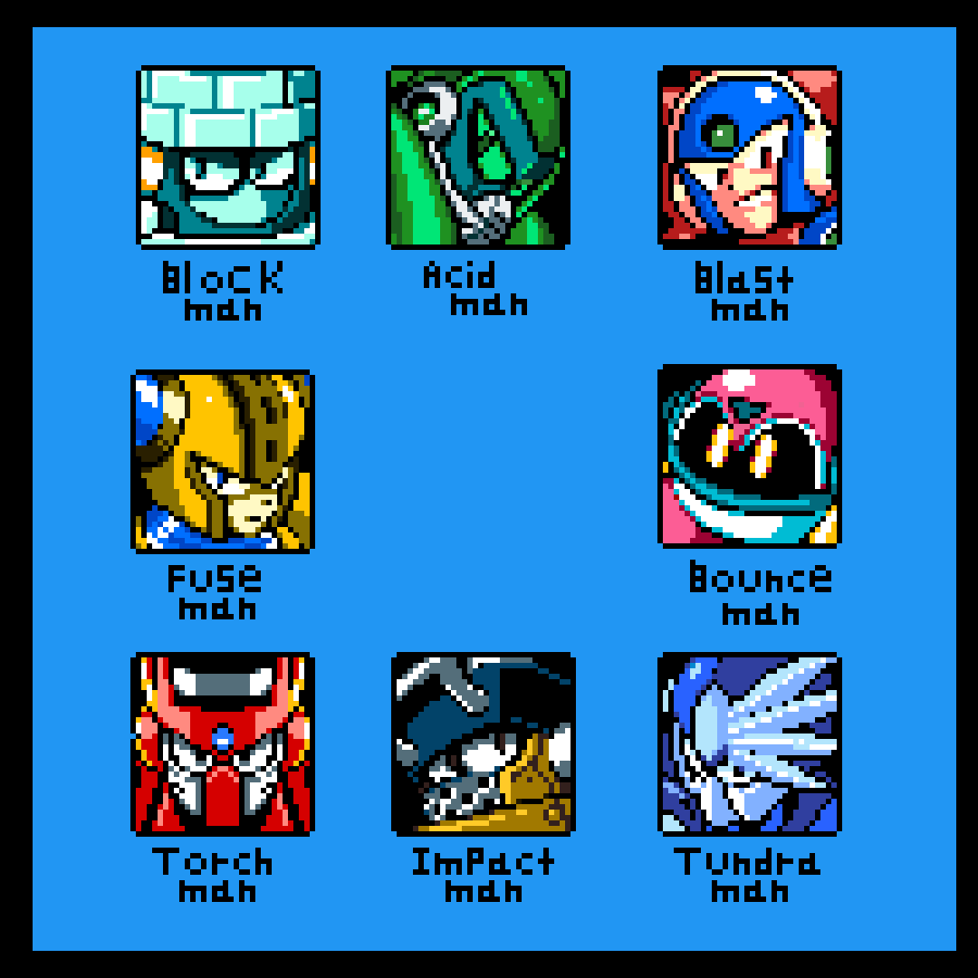 Pixilart Mega Man 11 Bosses By Megainferno06
