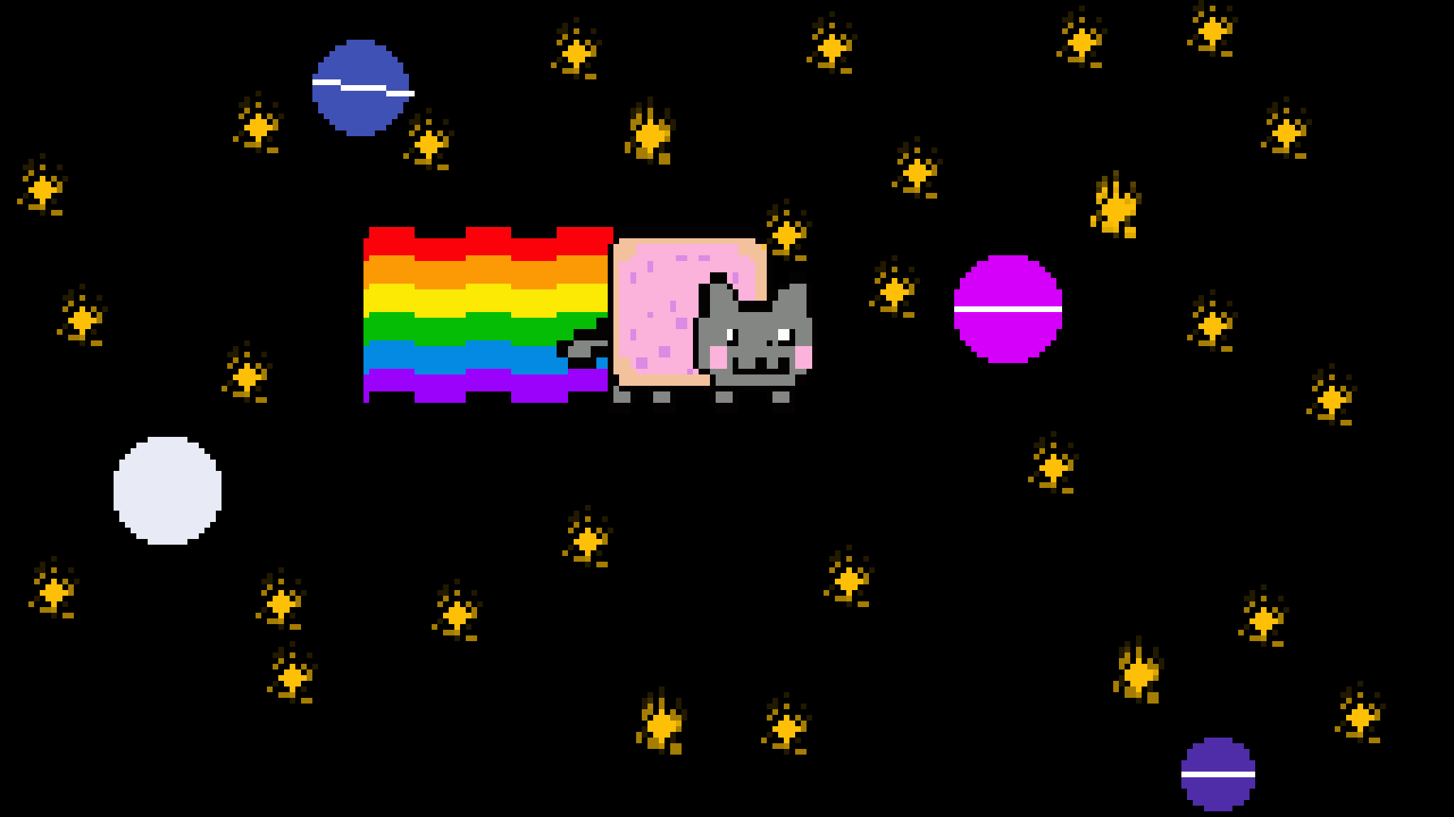 Pixilart neon cat in space meme by stormstrooper