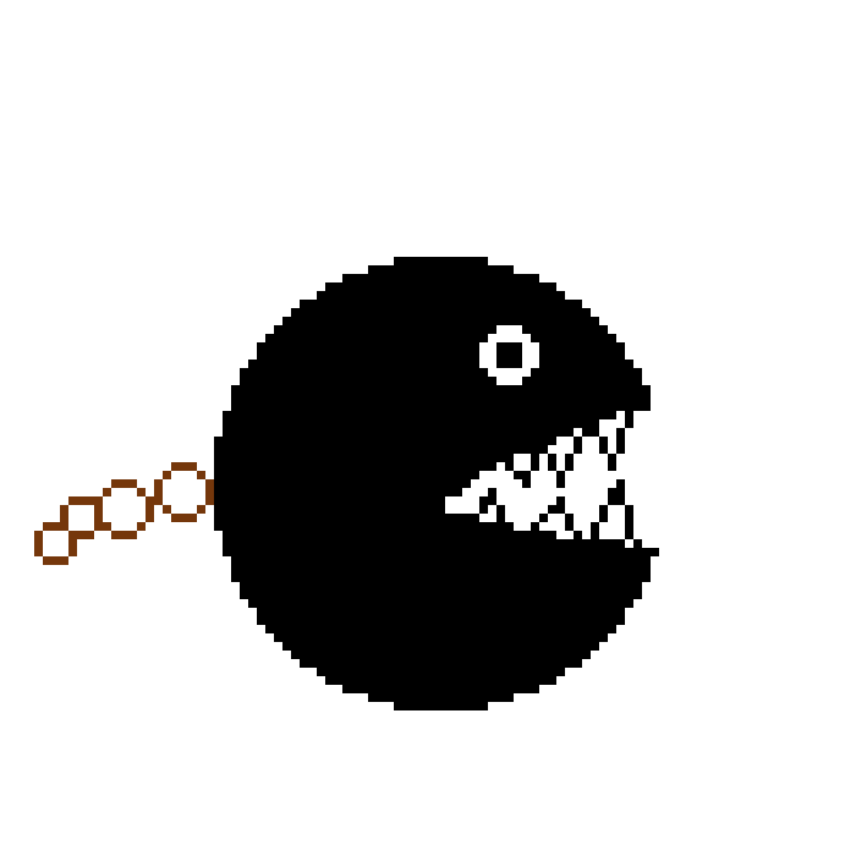 Pixilart chain chomp smb1 by drawthekid