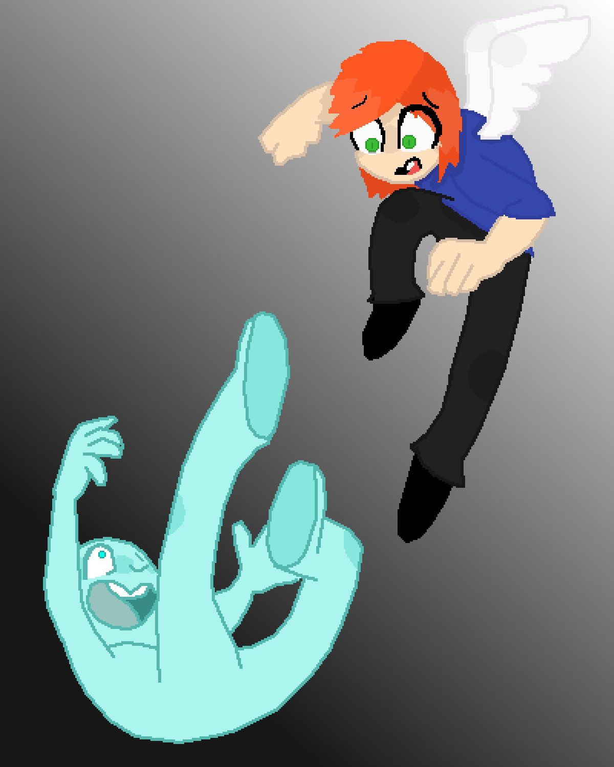 Falling laughing
