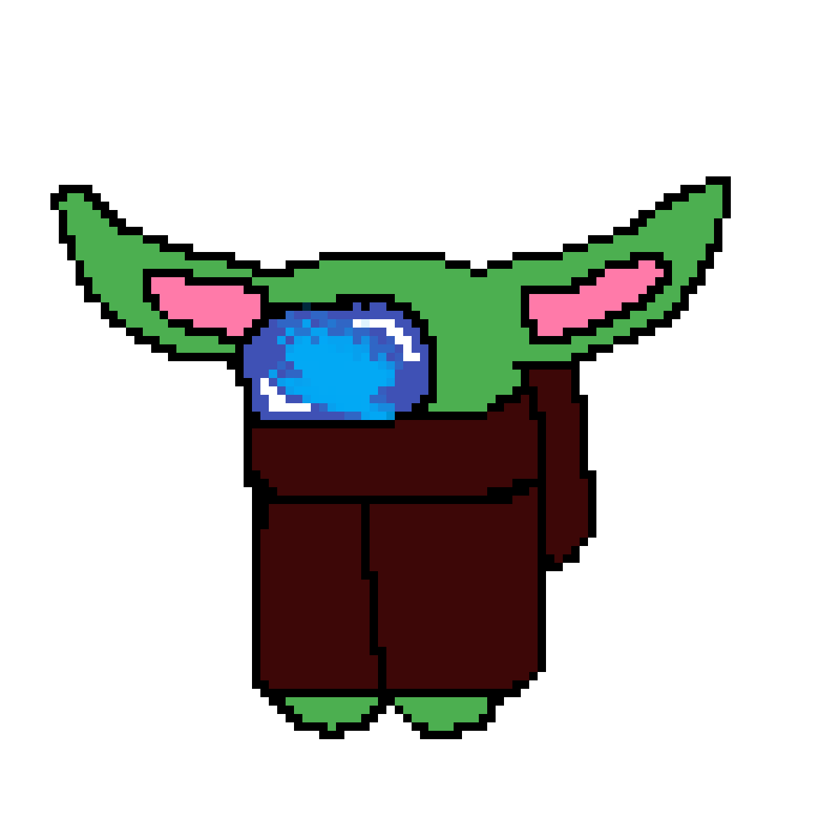 Pixilart Baby Yoda Among Us by deepluxury