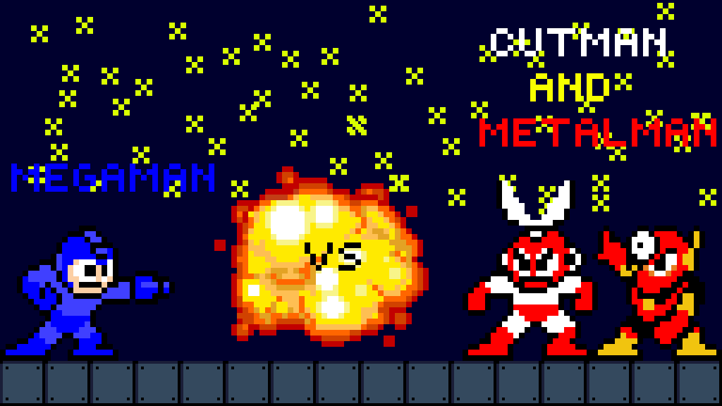 Pixilart Mega Man Vs Cut Man Amp Metal Man By Shadow Apollo