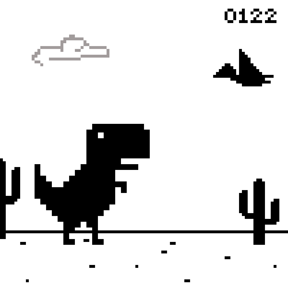 Pixilart Google Dinosaur Game By Phoenix101